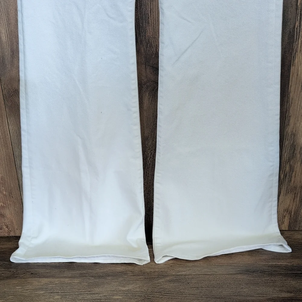 Express Women's Crisp White Mid Rise 70s Flare Jeans 8L       P247 - Picture 5 of 15